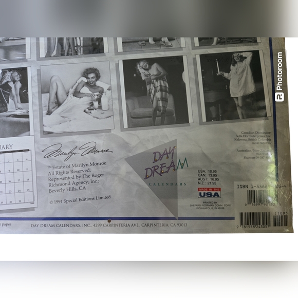 PLAYBOY'S MARILYN SPECIAL 16 MONTH 1992 CALANDER - Picture 3 of 4